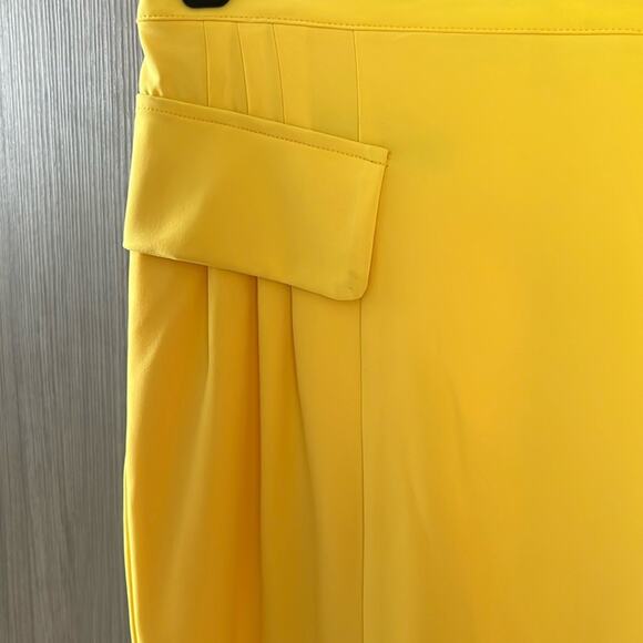 NWT $128 ANTHROPOLOGIE Eva Franco straight skirt banana yellow 8 - Picture 4 of 7